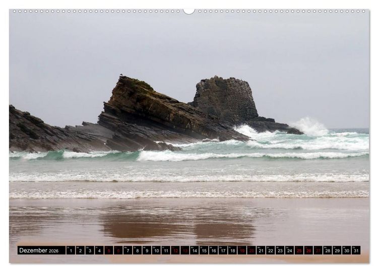 Produktbild: Portugal Buntes Hinterland und farbige K&uuml;sten (hochwertiger Premium Wandkalender 2026 DIN A2 quer), Kunstdruck in Hochglanz