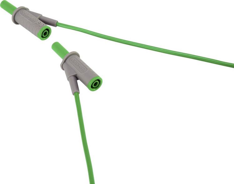 Produktbild: VOLTCRAFT MSB-501 Sicherheits-Messleitung Lamellenstecker 4 mm Lamellenstecker 4 mm 1.50 m Gr&uuml;n 1 St.