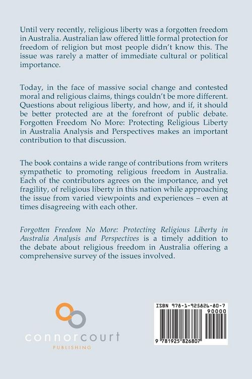 Produktbild: Forgotten Freedom No More - Protecting Religious Liberty in Australia