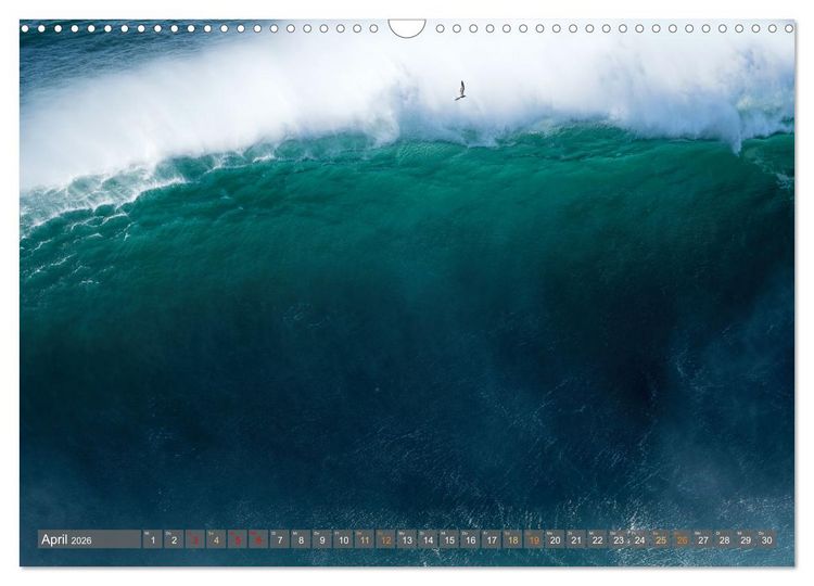 Produktbild: OCEAN POWER - Die Riesenwellen von Nazar&eacute; (Wandkalender 2026 DIN A3 quer), CALVENDO Monatskalender