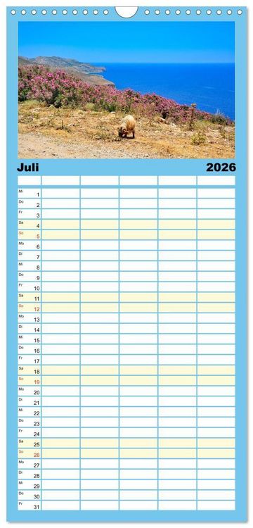 Produktbild: Familienplaner 2026 - Kretas Wilder Westen mit 5 Spalten (Wandkalender, 21 x 45 cm) CALVENDO