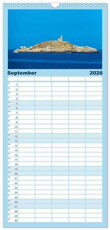 Produktbild: Familienplaner 2026 - Zauberhaftes Elba mit 5 Spalten (Wandkalender, 21 x 45 cm) CALVENDO