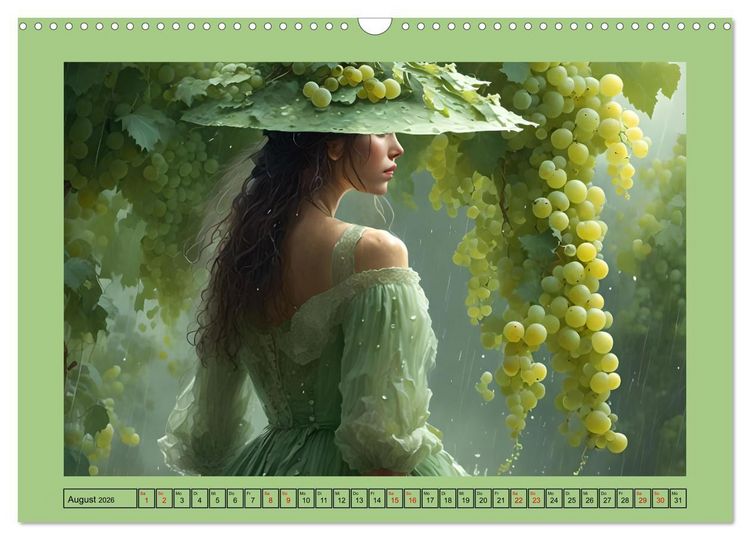 Produktbild: Regenzauber - Frauen im Wandel der Jahreszeiten (Wandkalender 2026 DIN A3 quer), CALVENDO Monatskalender