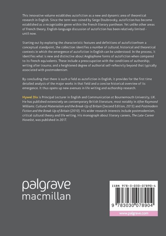 Produktbild: Autofiction in English