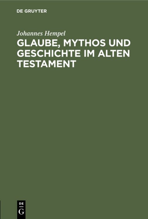 Produktbild: Glaube, Mythos und Geschichte im Alten Testament