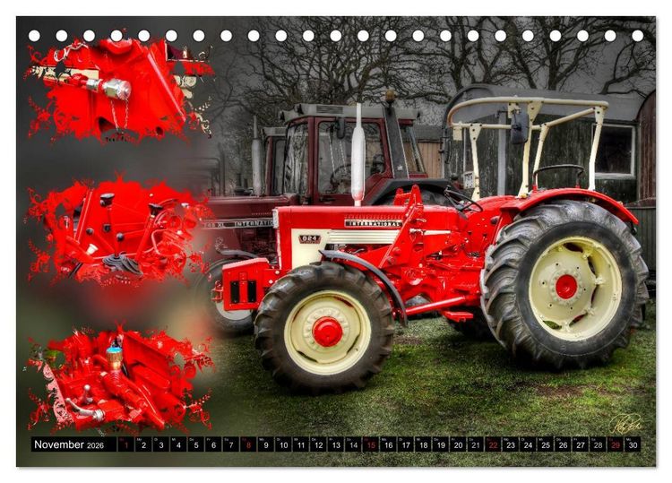 Produktbild: Oldtimer - Traktoren (Tischkalender 2026 DIN A5 quer), CALVENDO Monatskalender