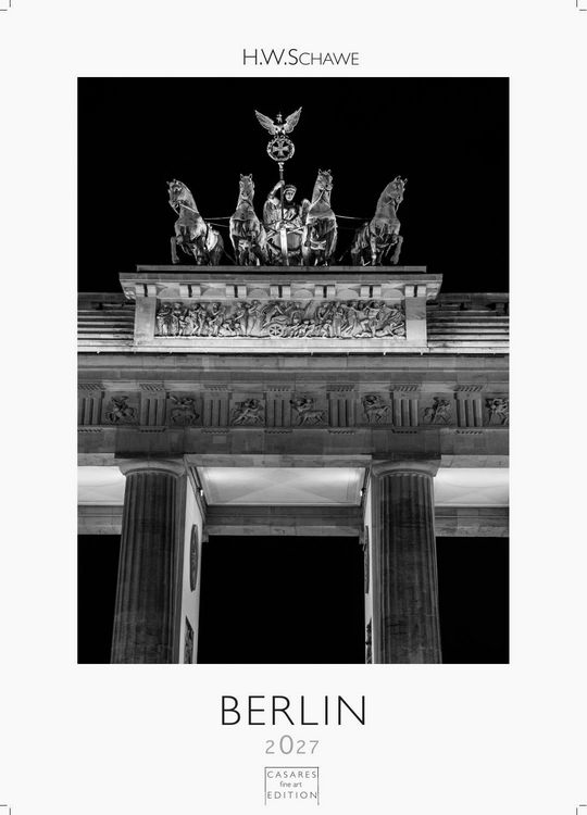 Produktbild: Berlin schwarz-weiss Kalender 2027 &ndash; Wandkalender | Fotokalender Deutschland 59x42cm Grosses Format - Eleganter Schwarz-Wei&szlig;-Print mit beeindruckenden Berlin-Motiven