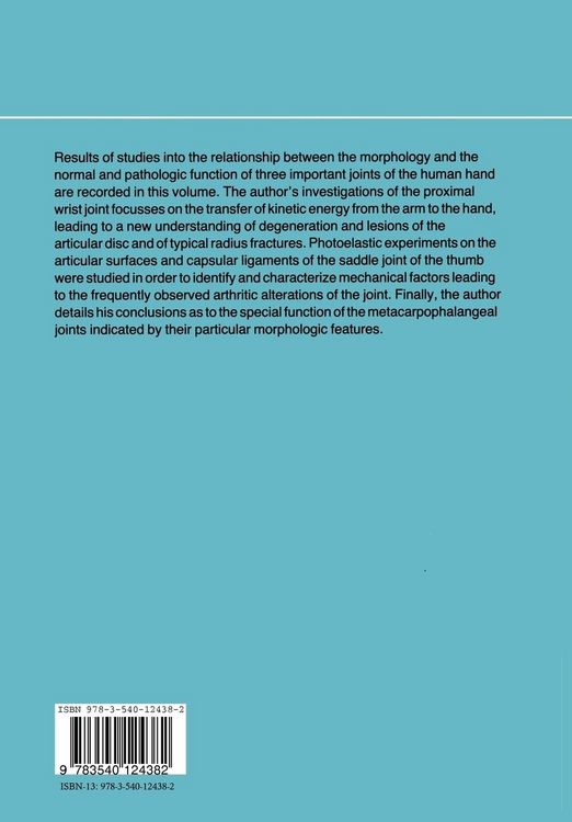 Produktbild: A Biomechanical and Morphological Analysis of Human Hand Joints