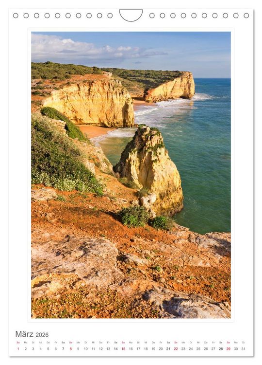 Produktbild: Portugal. Algarve (Wandkalender 2026 DIN A4 hoch), CALVENDO Monatskalender