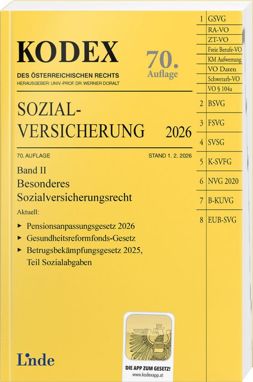 Produktbild: KODEX Sozialversicherung 2026, Band II