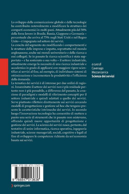 Produktbild: Scienza dei servizi