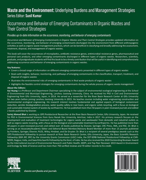 Produktbild: Occurrence and Behavior of Emerging Contaminants in Organic Wastes and Their Control Strategies