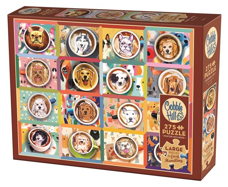 Produktbild: COBBLE HILL PUZZLES - Welpen Kaffee 275 Teile
