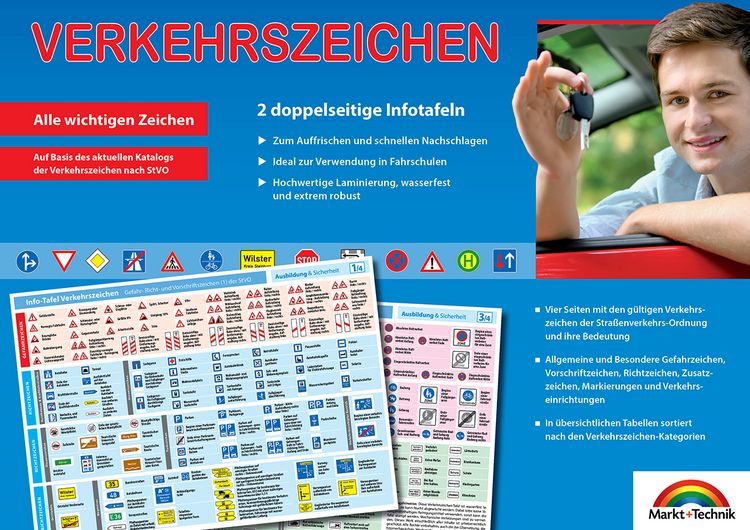 Produktbild: Verkehrszeichen - Aktuelle &Uuml;bersicht f&uuml;r den F&uuml;hrerschein der wichtigsten Verkehrszeichen, Gefahrenzeichen etc. im Stra&szlig;enverkehr - ideal zur theoretischen F&uuml;hrerscheinpr&uuml;fung