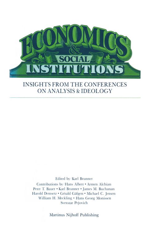 Produktbild: Economics Social Institutions