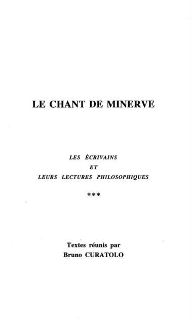 Produktbild: Les ecrivains et leurs lectures philosophiques