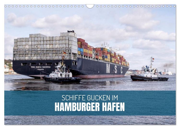Produktbild: Schiffe gucken im Hamburger Hafen (Wandkalender 2026 DIN A3 quer), CALVENDO Monatskalender