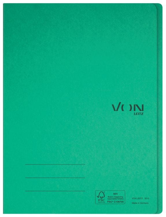 Produktbild: VON Schnellhefter Karton gr&uuml;n