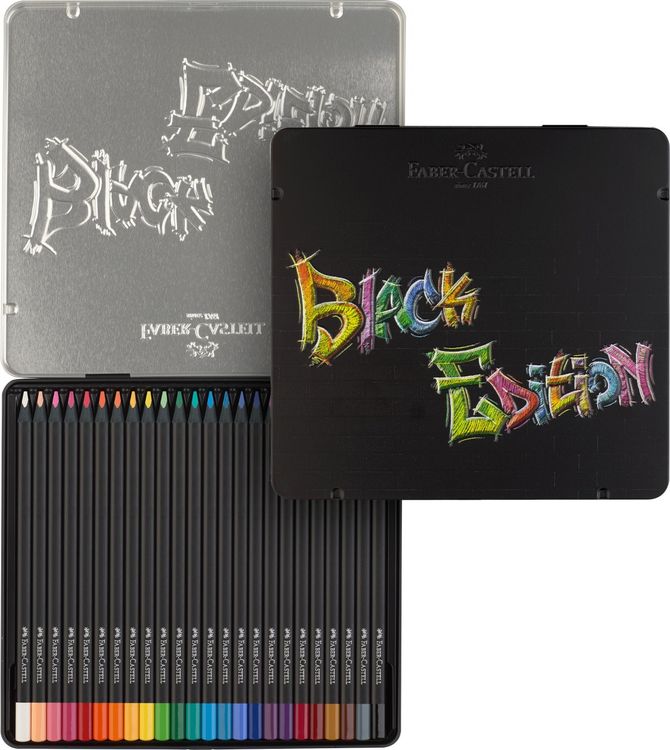 Produktbild: Faber-Castell Buntstifte Black Edition 24er Metalletui