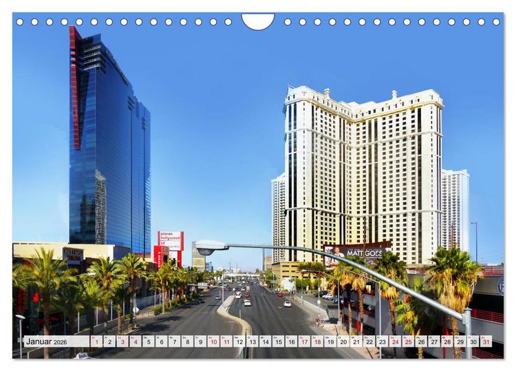 Produktbild: Las Vegas, Stadt der wahr gewordenen Tr&auml;ume (Wandkalender 2026 DIN A4 quer), CALVENDO Monatskalender