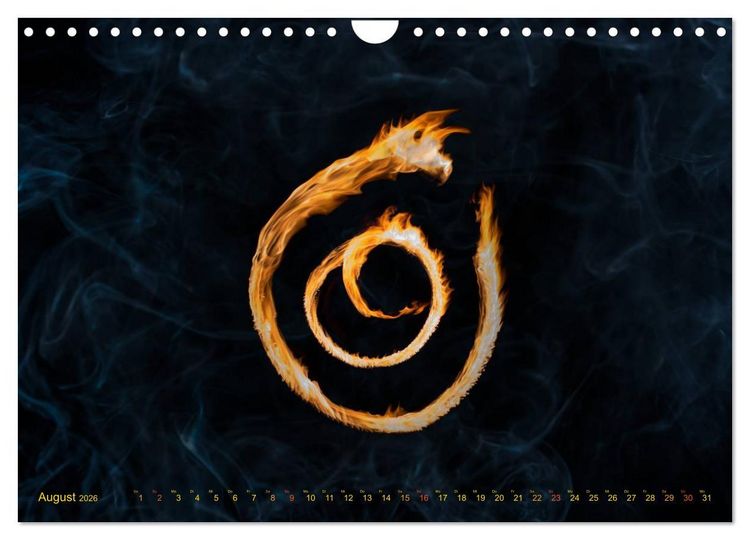 Produktbild: Feuerdrache (Wandkalender 2026 DIN A4 quer), CALVENDO Monatskalender