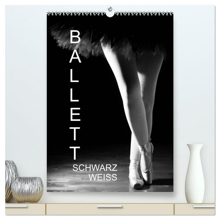 Produktbild: Ballett Schwarzweiss (hochwertiger Premium Wandkalender 2026 DIN A2 hoch), Kunstdruck in Hochglanz