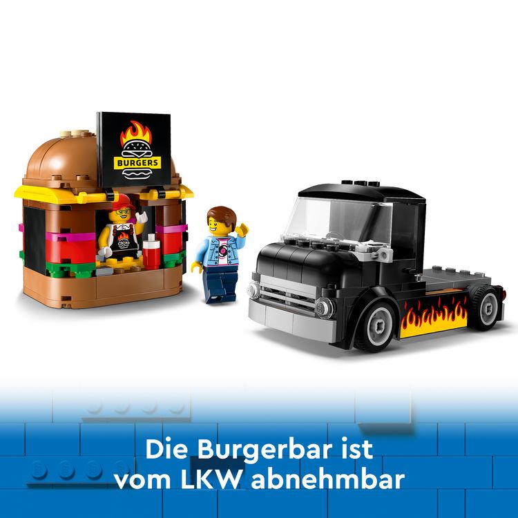 Produktbild: LEGO City 60404 Burger-Truck, Set mit Spielzeug-Auto f&uuml;r Kinder ab 5 Jahren