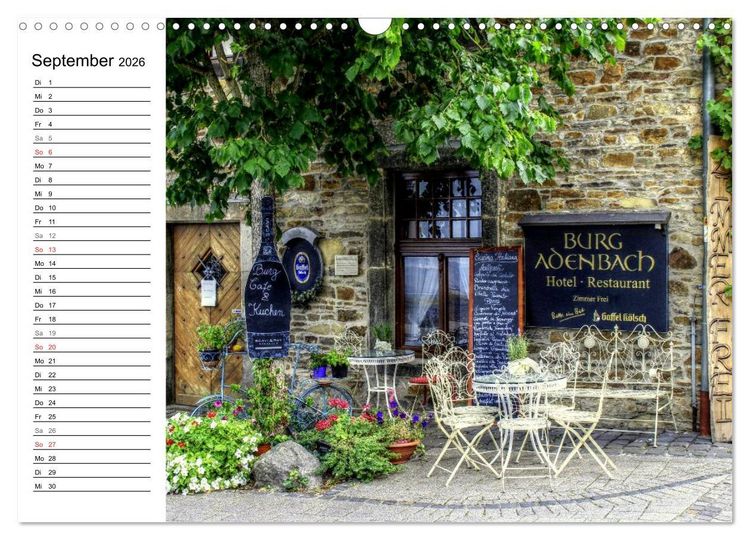 Produktbild: Die sch&ouml;nsten Orte der Eifel - Ahrweiler (Wandkalender 2026 DIN A3 quer), CALVENDO Monatskalender