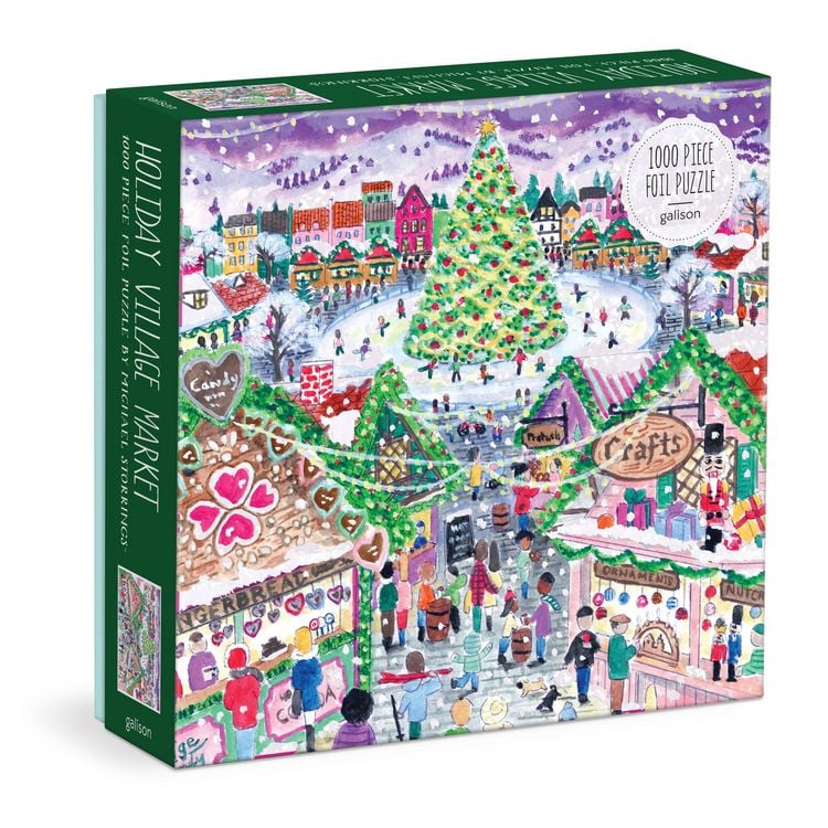 Produktbild: Michael Storrings Holiday Village Market 1000pc Foil Puzzle in Square Box