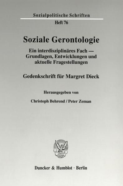 Produktbild: Soziale Gerontologie.