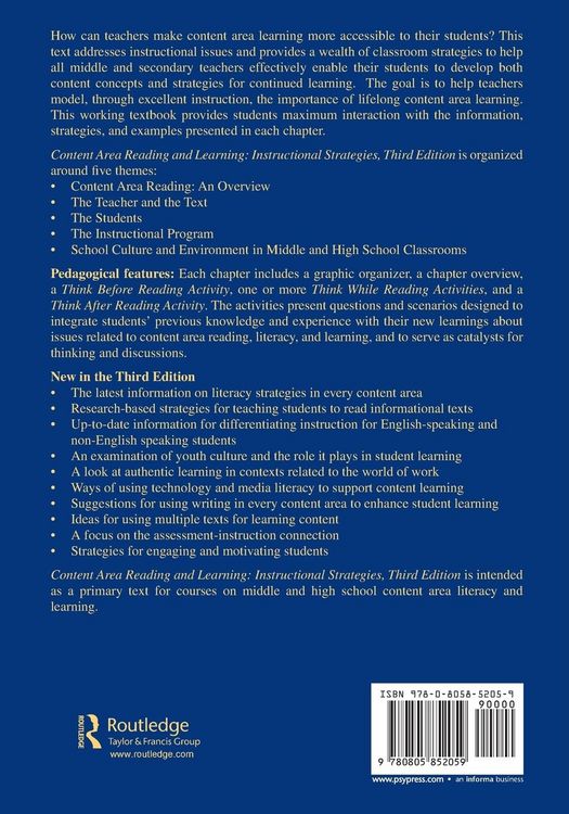 Produktbild: Content Area Reading and Learning