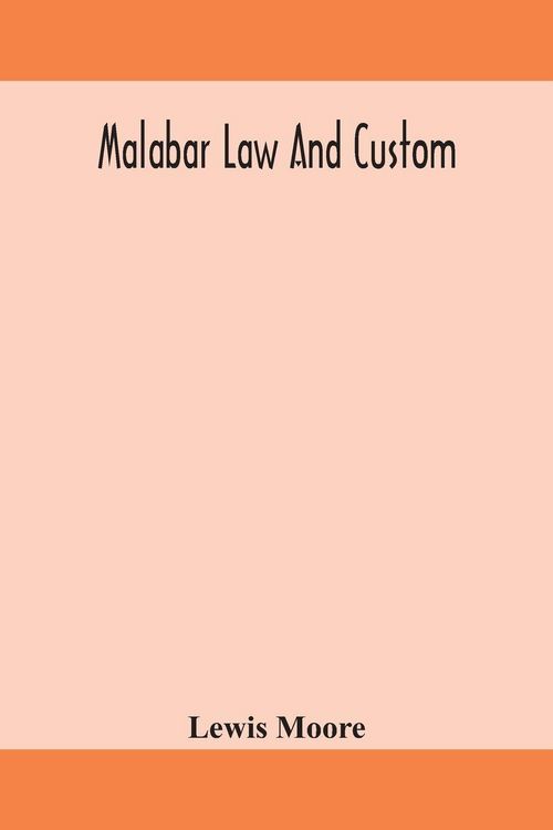 Produktbild: Malabar Law And Custom