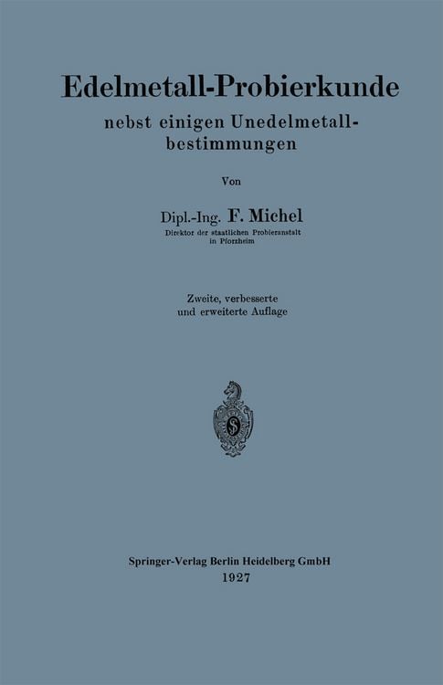 Produktbild: Edelmetall-Probierkunde nebst einigen Unedelmetallbestimmungen