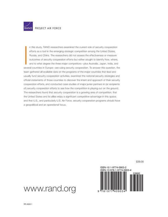Produktbild: Security Cooperation in a Strategic Competition