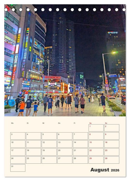 Produktbild: Busan - Eine Reise durch das Herz der K&uuml;stenstadt (Tischkalender 2026 DIN A5 hoch), CALVENDO Monatskalender