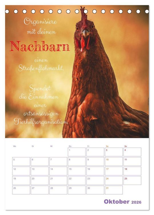 Produktbild: Tierische Challenges: F&uuml;r mehr Bewusstsein und mehr Tierschutz (Tischkalender 2026 DIN A5 hoch), CALVENDO Monatskalender