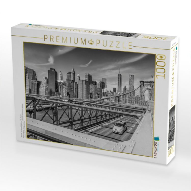 Produktbild: CALVENDO Puzzle BROOKLYN BRIDGE Blick auf Manhattan | 1000 Teile Lege-Gr&ouml;&szlig;e 64x48cm Foto-Puzzle f&uuml;r gl&uuml;ckliche Stunden