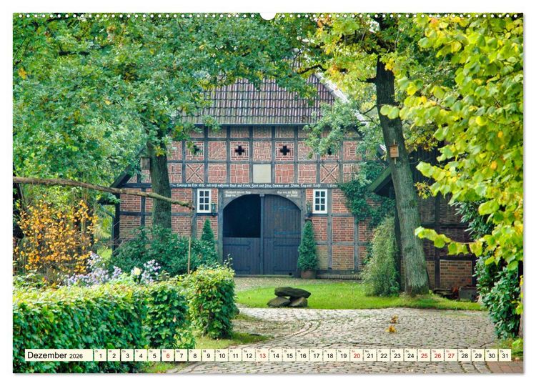 Produktbild: Baukunst Fachwerk (hochwertiger Premium Wandkalender 2026 DIN A2 quer), Kunstdruck in Hochglanz