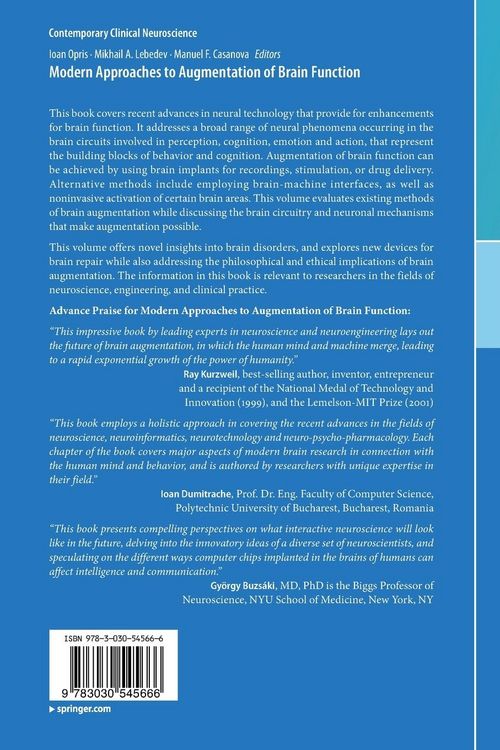 Produktbild: Modern Approaches to Augmentation of Brain Function