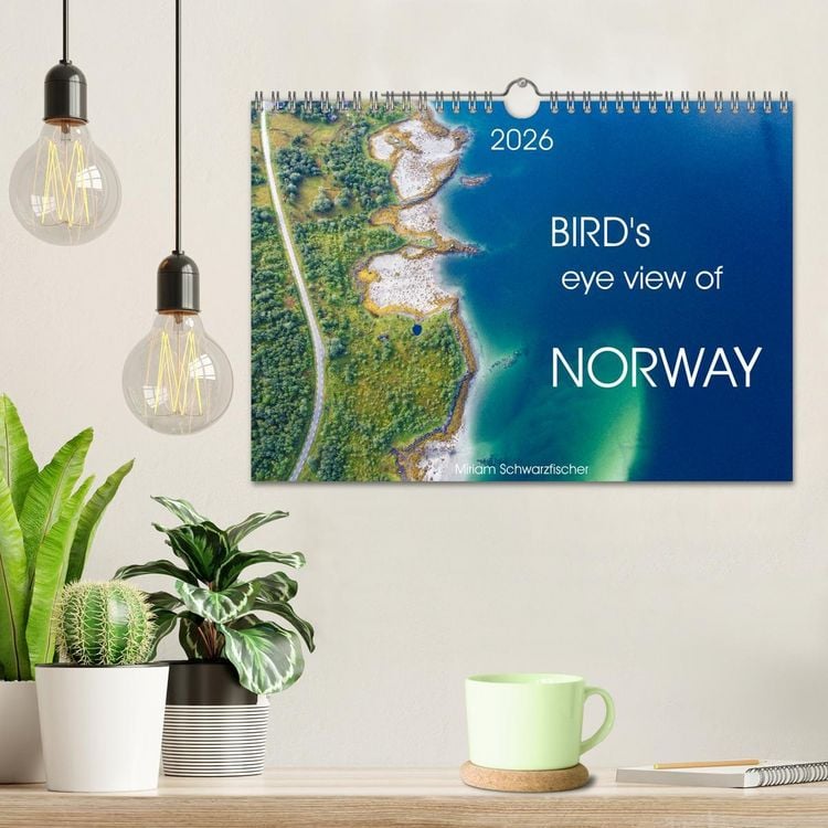 Produktbild: Bird's eye view of Norway (Wall Calendar 2026 DIN A4 landscape), CALVENDO 12 Month Wall Calendar