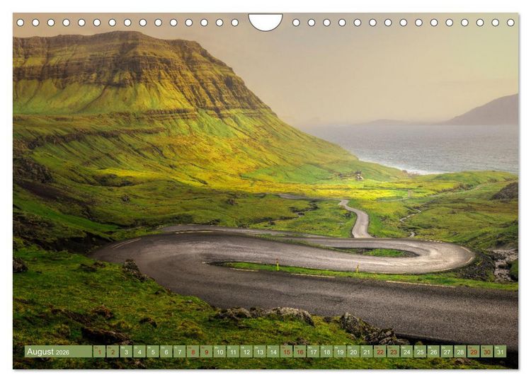 Produktbild: F&auml;r&ouml;er Inseln - Wo Schafe tanzen und die Natur im Winde fliegt (Wandkalender 2026 DIN A4 quer), CALVENDO Monatskalender