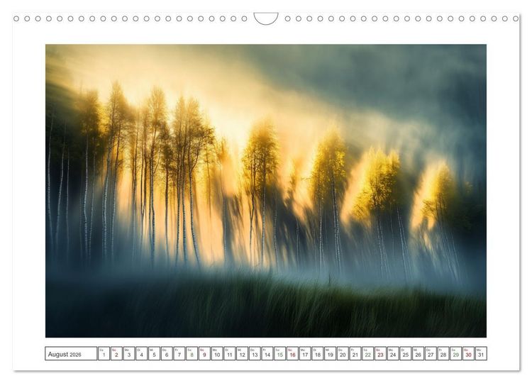 Produktbild: Birkenzauber (Wandkalender 2026 DIN A3 quer), CALVENDO Monatskalender
