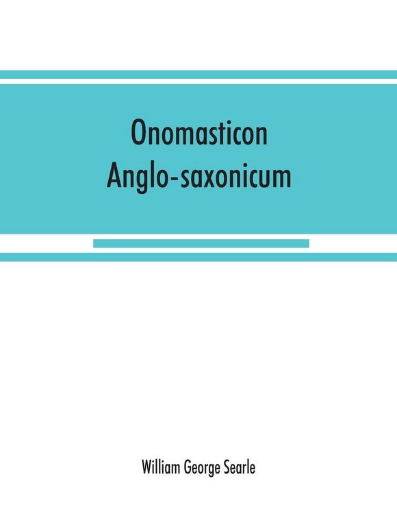 Produktbild: Onomasticon anglo-saxonicum