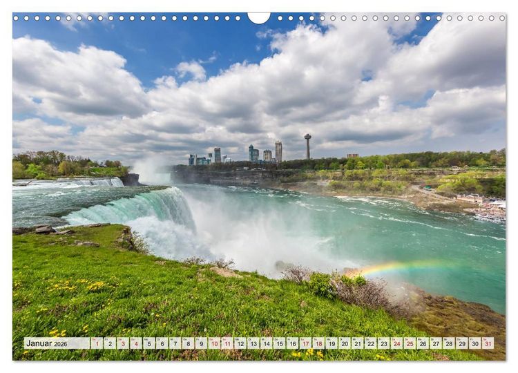 Produktbild: NIAGARAF&Auml;LLE Idyllische Impressionen bei Tag und Nacht (Wandkalender 2026 DIN A3 quer), CALVENDO Monatskalender