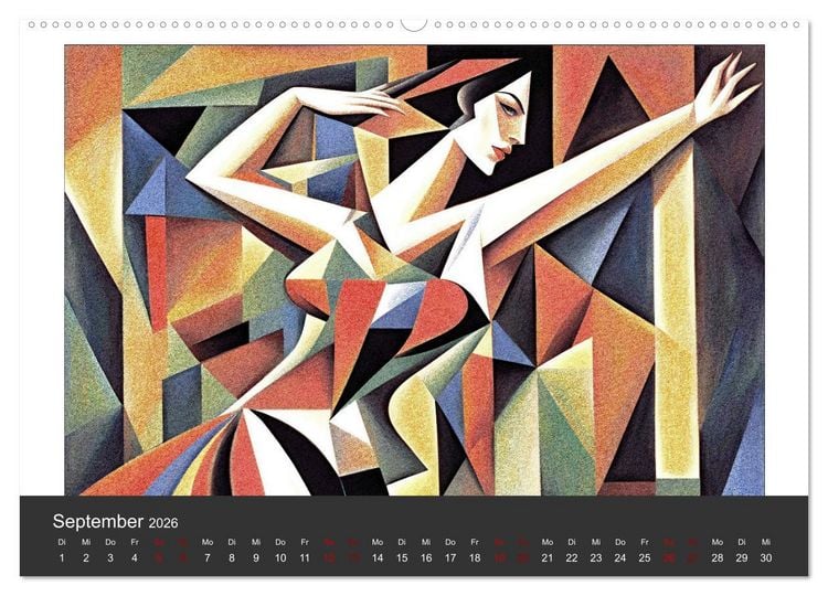 Produktbild: Kubistische Frauen Bilder (Wandkalender 2026 DIN A2 quer), CALVENDO Monatskalender