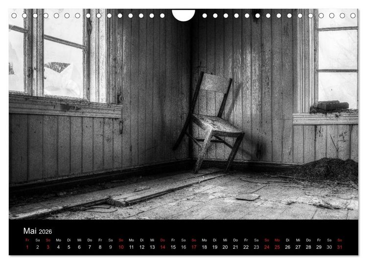 Produktbild: Objekte in schwarz weiss (Wandkalender 2026 DIN A4 quer), CALVENDO Monatskalender