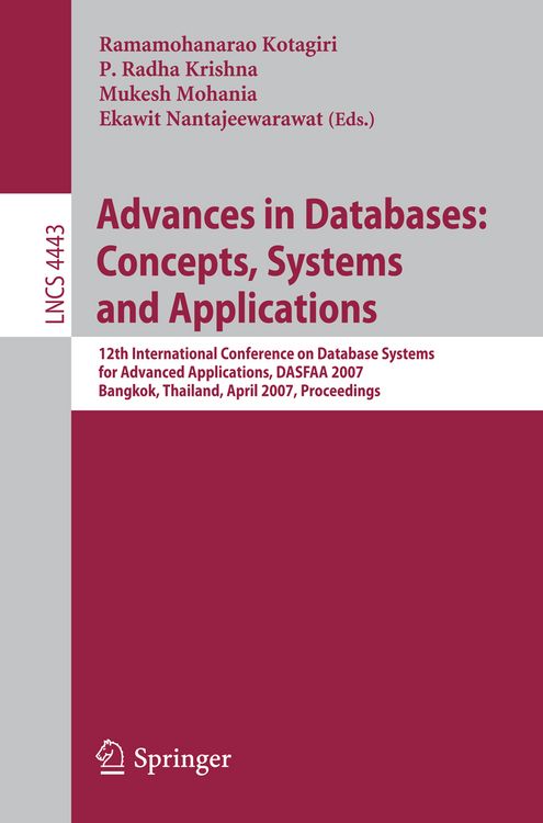 Produktbild: Advances in Databases: Concepts, Systems and Applications