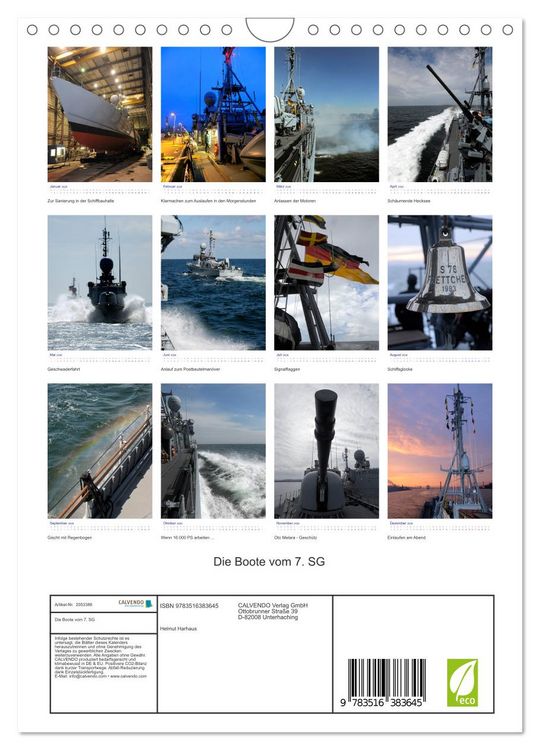 Produktbild: Die Boote vom 7. SG (Wandkalender 2026 DIN A4 hoch), CALVENDO Monatskalender
