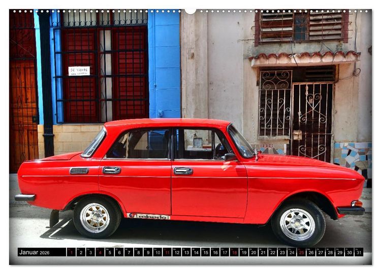 Produktbild: AUTO-LEGENDE MOSKWITSCH (hochwertiger Premium Wandkalender 2026 DIN A2 quer), Kunstdruck in Hochglanz