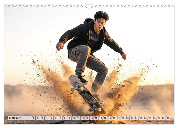 Produktbild: Dimensionen des Skateboarding (Wandkalender 2027 DIN A3 quer), CALVENDO Monatskalender